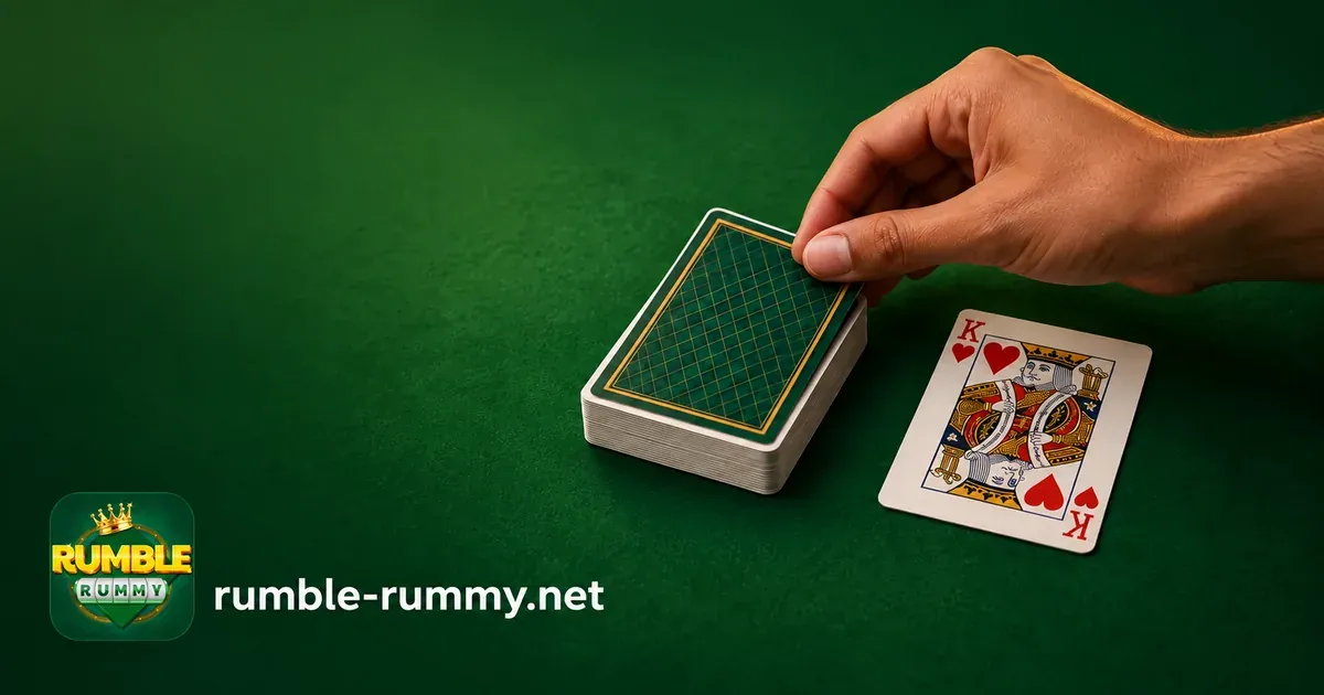 How to play rummy: hand drawing a card from the closed deck next to the open card