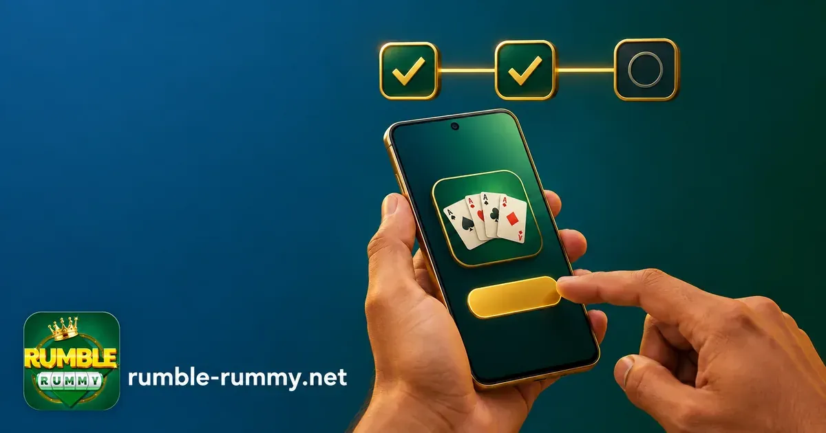 How to install rummy APK: tapping install on a phone with two of three steps ticked