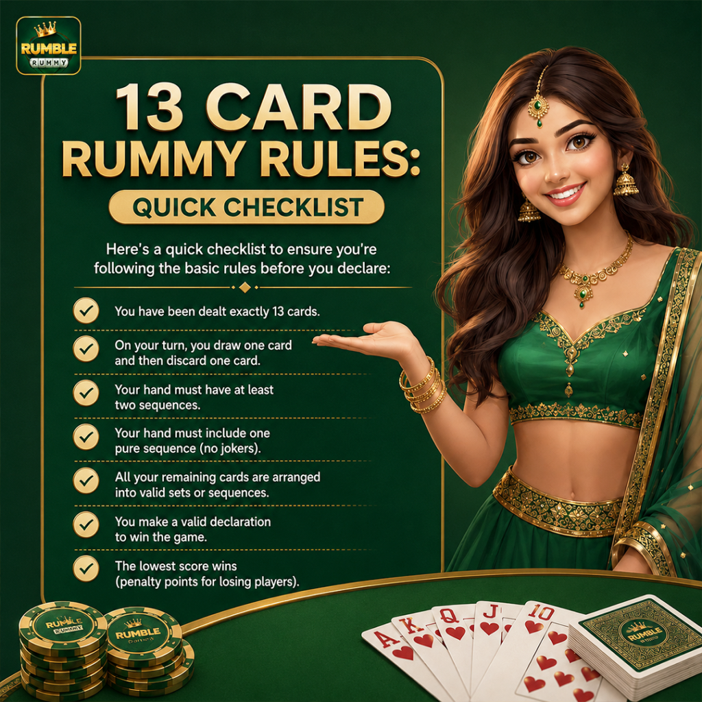 13 card rummy rules