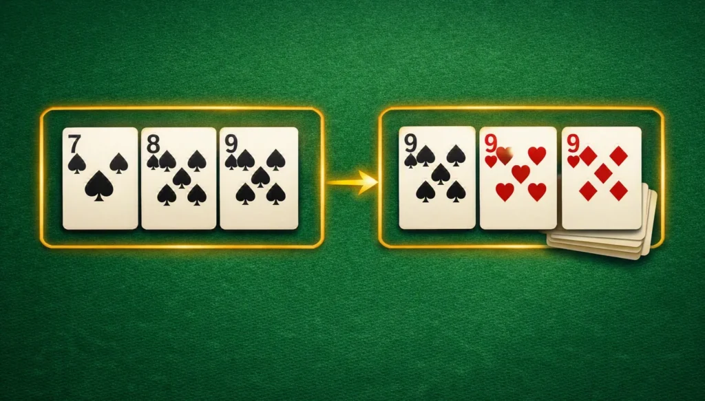Valid groups in Indian rummy: a pure sequence and a set